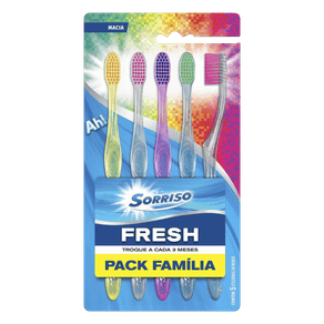 35843 KIT ESCOVA DENTAL SORRISO FRESH MACIA C 5UNI